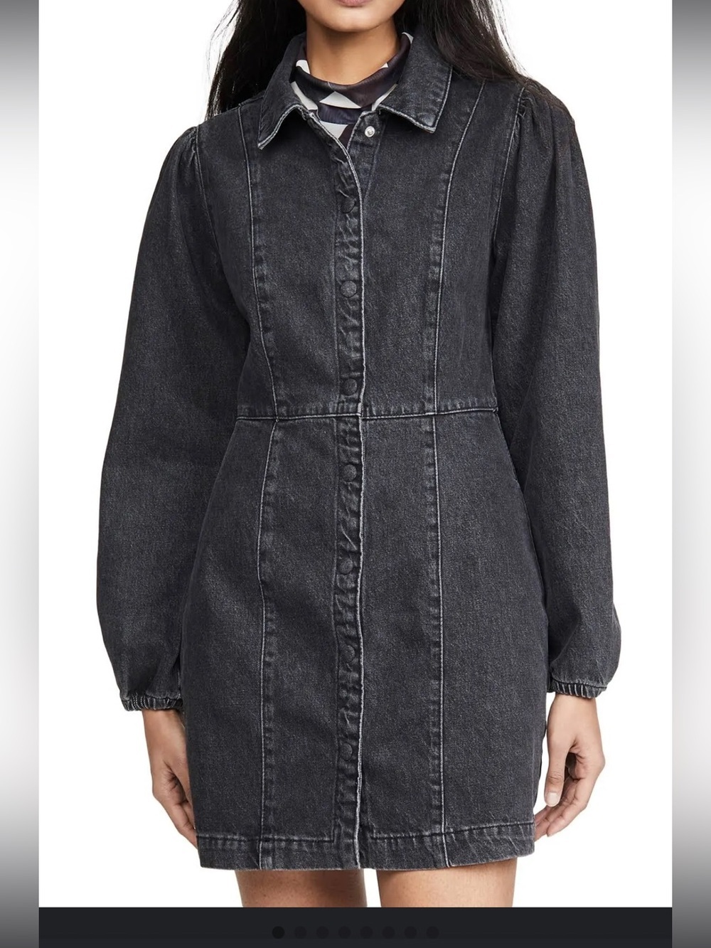 Women’s Free People Mini Denim Dress | size Small | faded black
